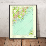 Old Map of Rye, New York by USGS, 1955 – Mamaroneck, Larchmont & Long Island Sound