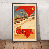 Affiche de voyage d’Odessa : époque soviétique, style Art déco 