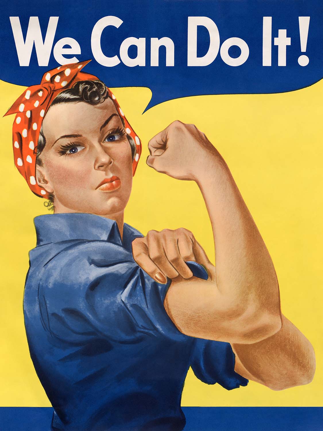 Wir schaffen das von J. Howard Miller, 1943: Rosie die Riveter 