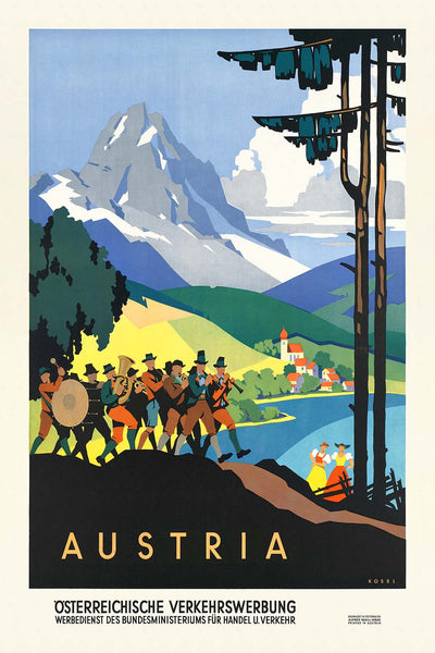 Mid-Century Austria Travel Poster