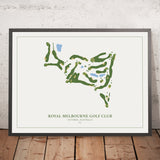 Royal Melbourne Golf Club: Modern Golf Course Map