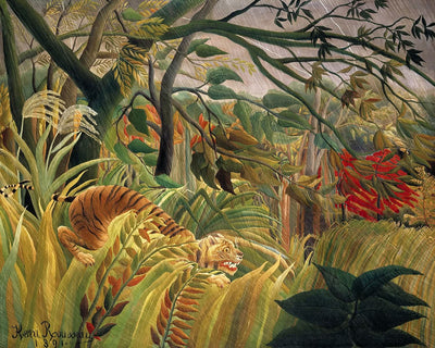 Tiger in a Tropical Storm by Henri Rousseau, 1891