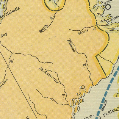 Ancienne carte du Canada et du nord des États-Unis par Poole Brothers, 1912 : chemins de fer, Grands Lacs, baie d'Hudson, Toronto, Chicago