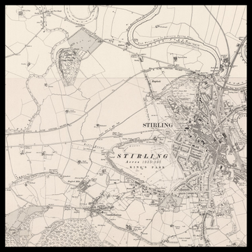 Una vecchia mappa Ordnance Survey di Alloa