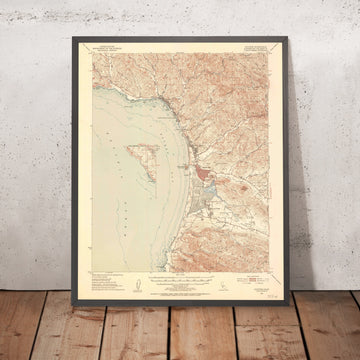 Old Map of Cayucos, California by USGS, 1951 – Morro Bay & Morro Rock