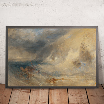 Gerahmte Abbildung von Long Ship’s Lighthouse, Land’s End von Turner, 1834