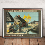 Elixir De Kempe Vintage Health Liqueur Poster, 1910