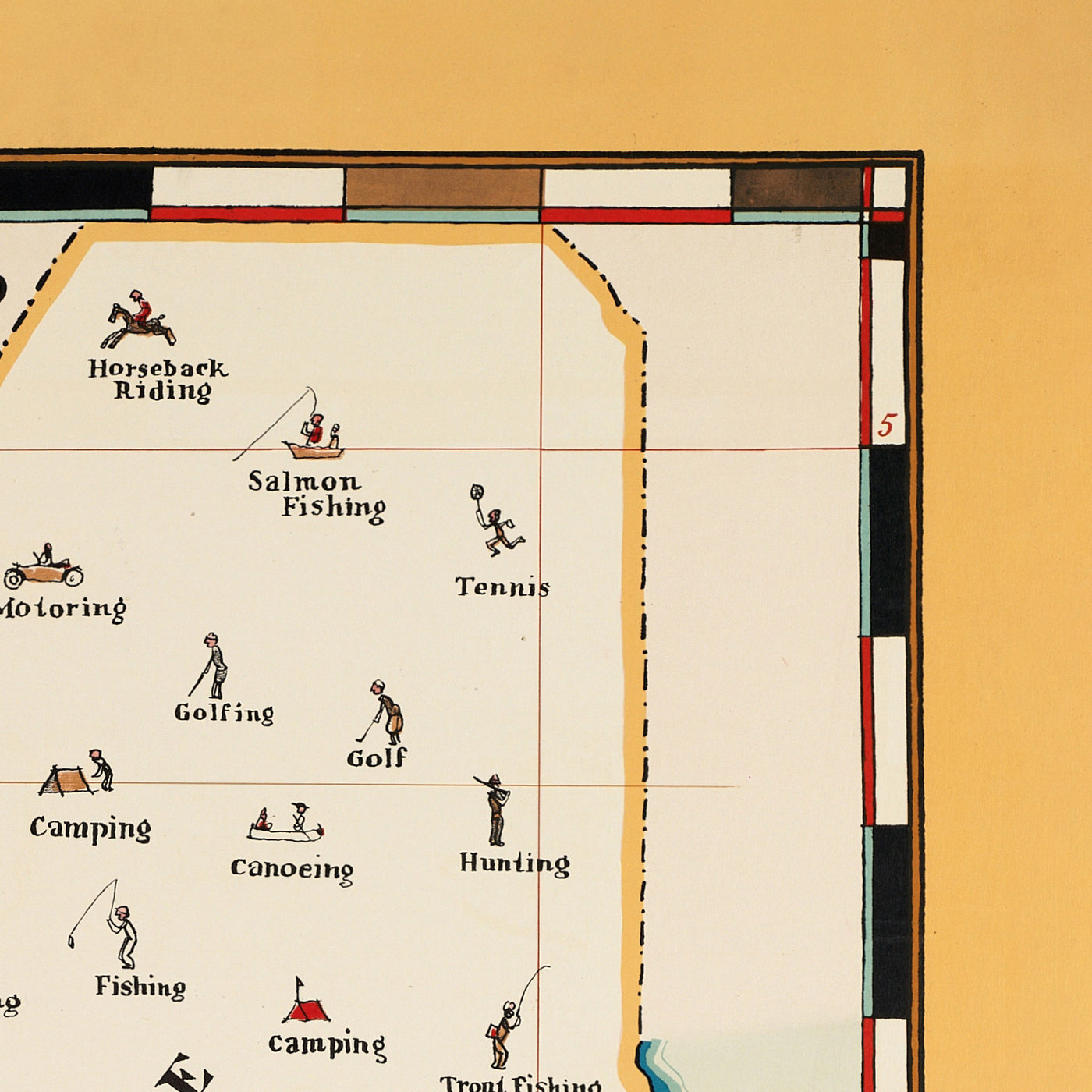 New England Travel Poster by John Held Jr., 1910