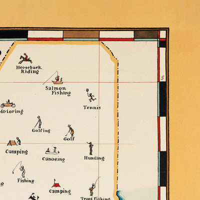 New England Travel Poster by John Held Jr., 1910