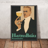 Harms Bräu Vintage Brewery Poster by Hans Rudi Erdt, 1898