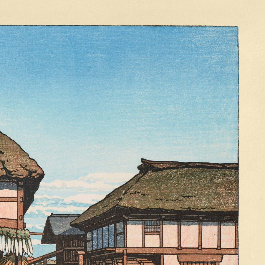 Otoño en una casa de campo en Ayashi, Miyagi por Hasui Kawase, 1935 