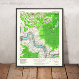 Old Map of Donaldsonville, Louisiana by USGS, 1939 – Mississippi River & Bayou Lafourche