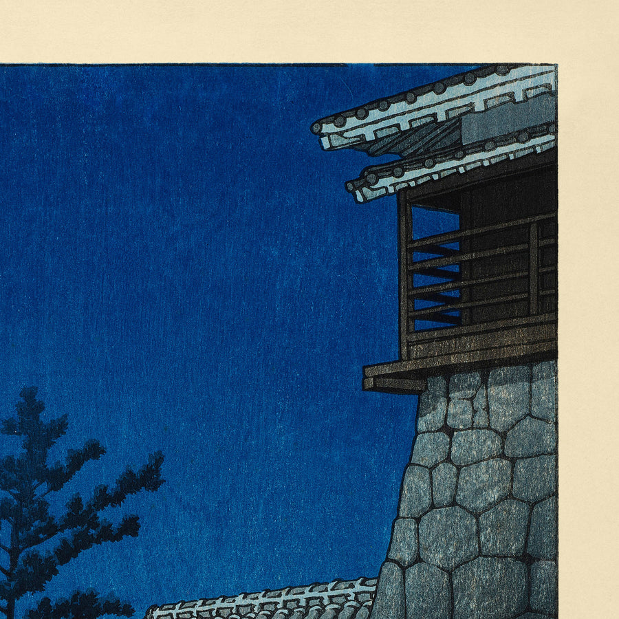Puerta Tonashi Castillo Matsuyama de Hasui Kawase 1935 