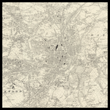 Personalised Old Map of Huddersfield