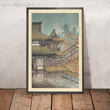 Yamadera Temple on a Rainy Day in Sendai by Hasui Kawase, 1935