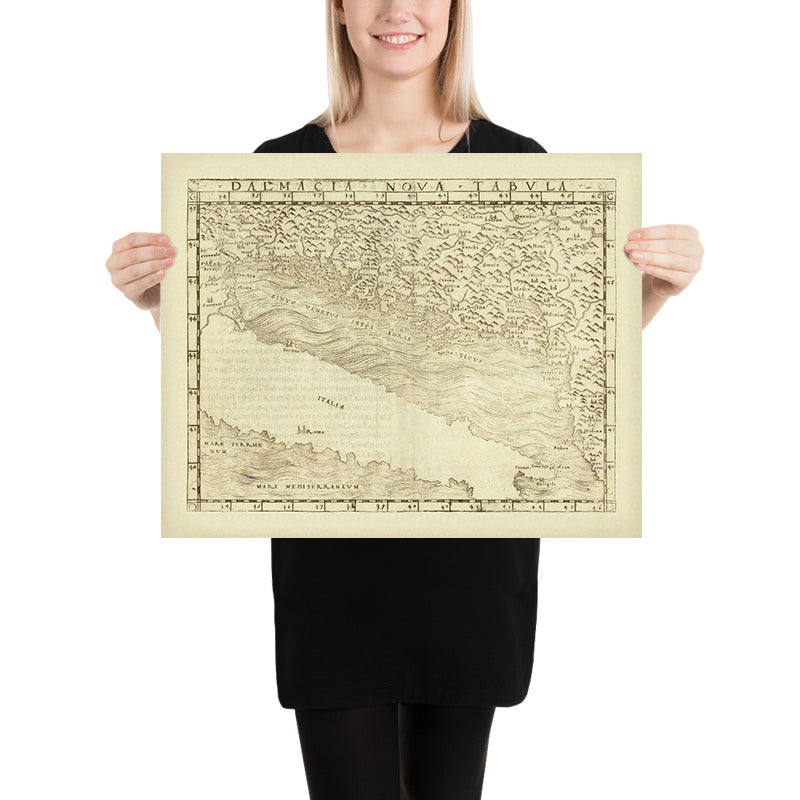 Mappa rara del Rinascimento della Croazia e dell&