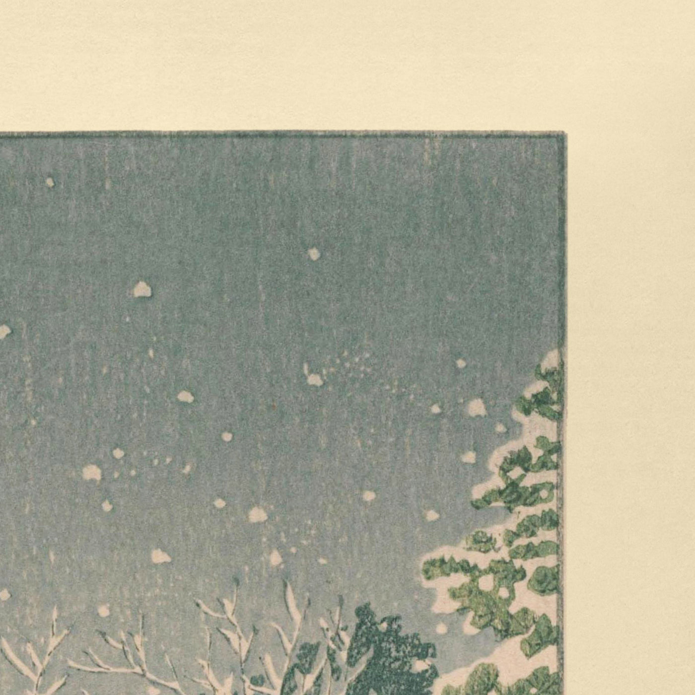 Snow at Hie Shrine (New Years Day) by Hasui Kawase, 1935