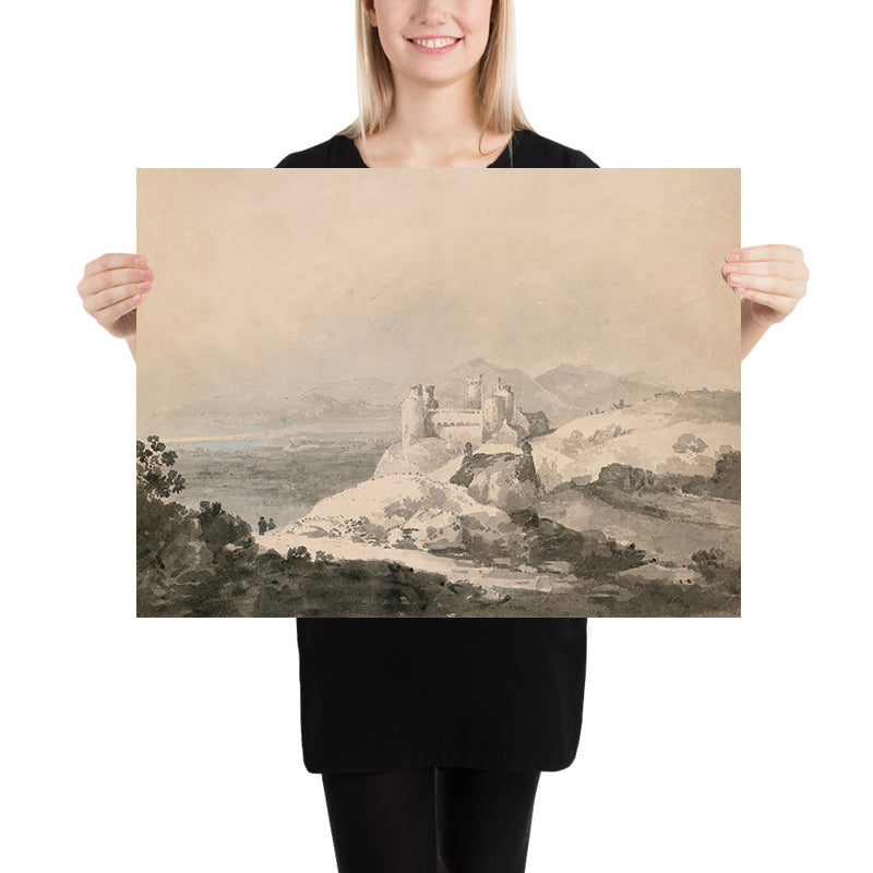 Castello di Harlech, Galles, da Sud di Turner, 1794 