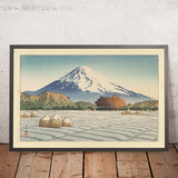 Mt. Fuji Frosty Morgen in Nagaoka, Izu von Hasui Kawase, 1939 