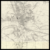 Personalised Old Map of Peterborough