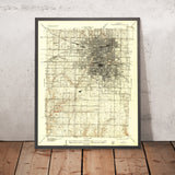 Old Map of Springfield, Missouri by USGS, 1935 – Ozarks, Jordan Creek & Wilson’s Creek