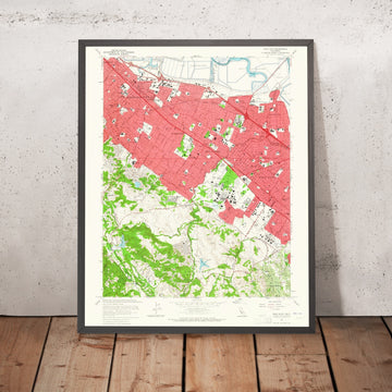 Old Map of Palo Alto, California by USGS, 1961 – Stanford University, Menlo Park & Los Altos Hills