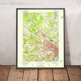 Old Map of Albany, New York by USGS, 1953 – Hudson River, Normans Kill & Pine Bush Preserve