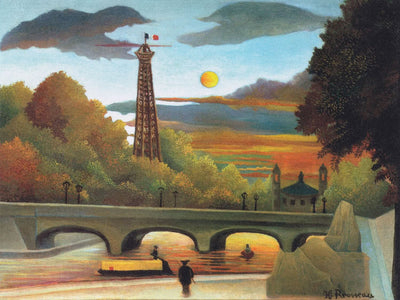 Seine und Eiffelturm im Sonnenuntergang von Henri Rousseau, 1910