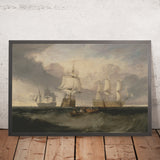 La Victoria Regresando de la Batalla de Trafalgar, en Tres Posiciones por Turner, 1806 