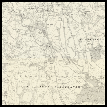 Una vecchia mappa Ordnance Survey di Cwmbran