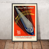 Póster de viaje de Boston - Providence: Presentación del tren Comet 