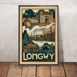 Longwy Travel Poster: Meurthe-et-Moselle – France by Maurice-Paul Chevalier, 1950