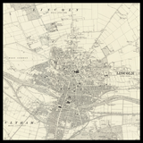 Personalised Old Map of Lincoln
