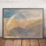Castello di Crichton (Paesaggio montano con un arcobaleno) di Turner, 1818 