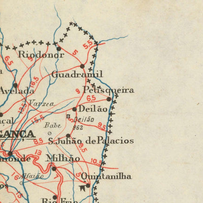 Mapa antiguo y raro de Portugal, 1926: Lisboa, Oporto, costa atlántica, fronteras, tema automovilístico