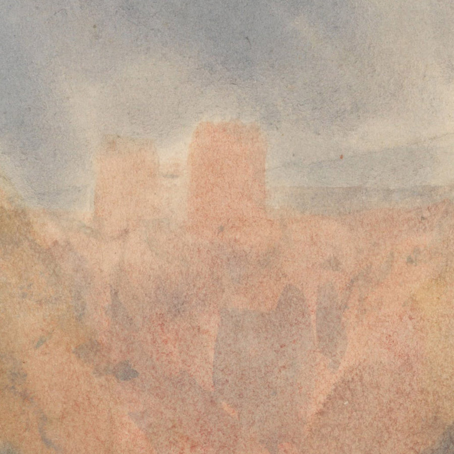 Castello di Crichton (Paesaggio montano con un arcobaleno) di Turner, 1818 