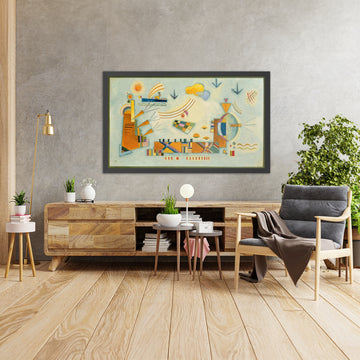 A framed image of 