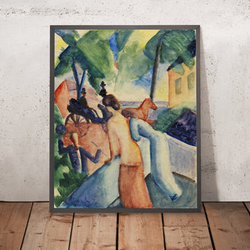 A framed image of Greeting (Lake Thun) by August Macke, 1913