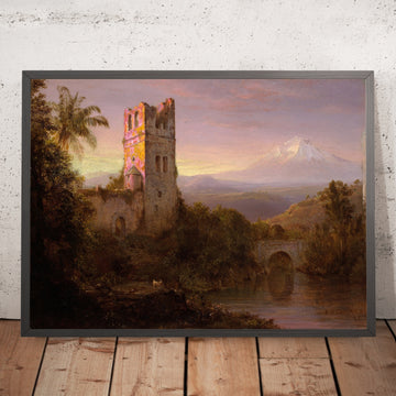 A framed image of 