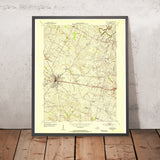 Old Map of Versailles, Kentucky by USGS, 1954 – Woodford County & Bluegrass Region