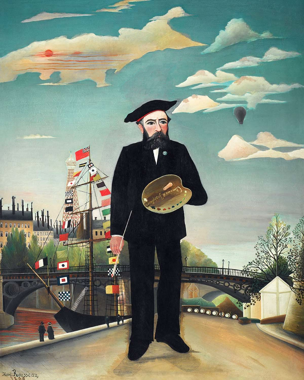 Myself Self Portrait by Henri Rousseau, 1890