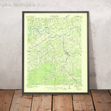 Old Map of Sevierville, Tennessee by USGS, 1935 – Pigeon Forge & Little Pigeon River