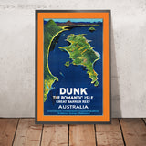 Póster de viaje de la Gran Barrera de Coral: Dunk the Romantic Isle de Peter Smith Templeton 