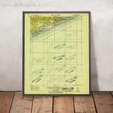 Old Map of East Hampton, New York by USGS, 1921 – Sag Harbor, Southampton & Gardiner's Bay