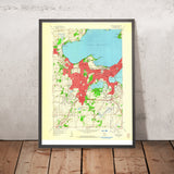 Old Map of Madison, Wisconsin, 1959 by USGS – Lake Mendota, Lake Monona & University of Wisconsin
