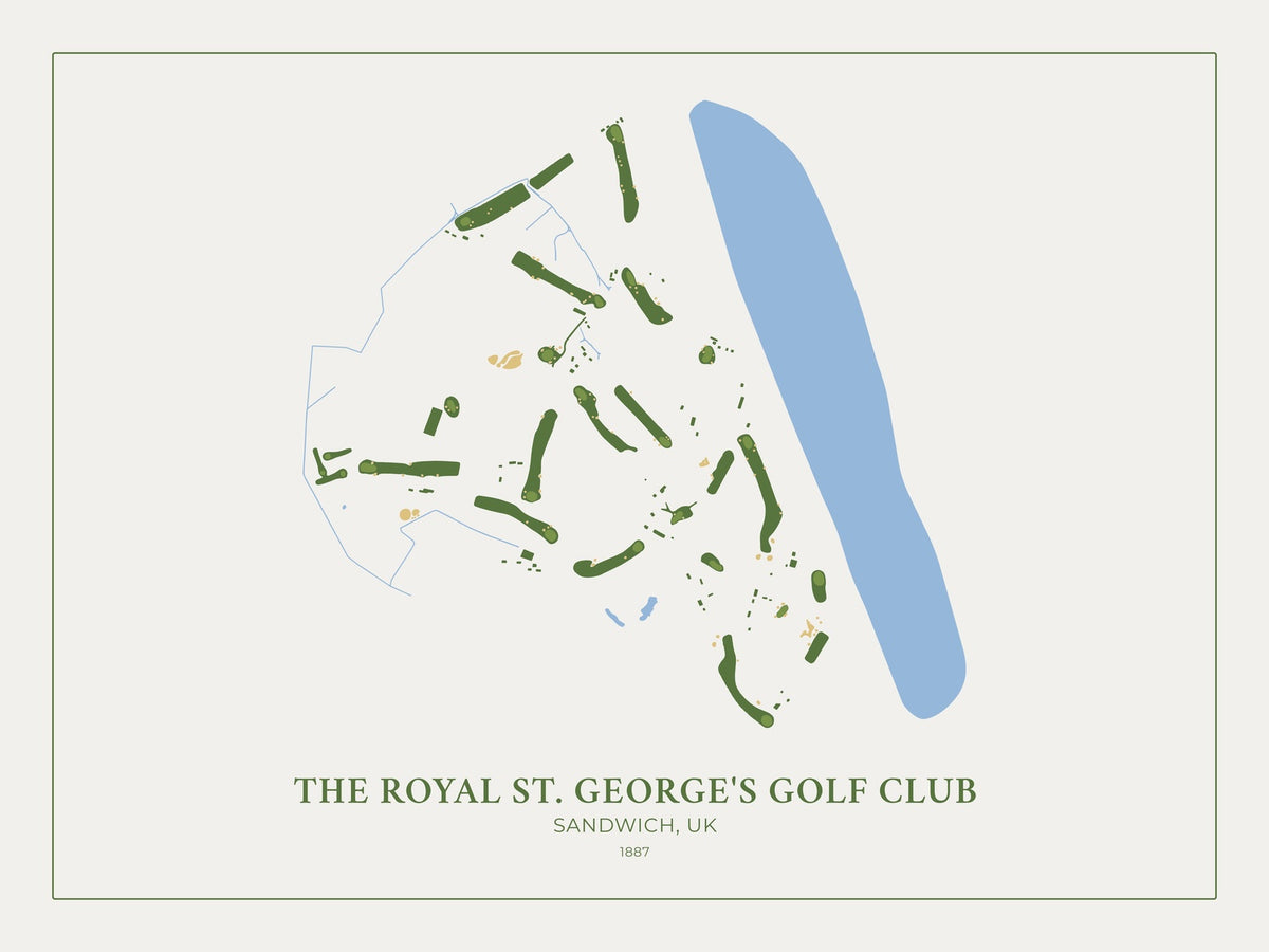 The Royal St. George's Golf Club: Modern Golf Course Map