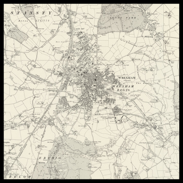 An old Ordnance Survey map of Wrexham
