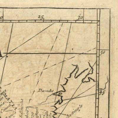 Ancienne carte nautique de l'océan Atlantique par Mount, 1766 : côtes, loxodromies, rose des vents