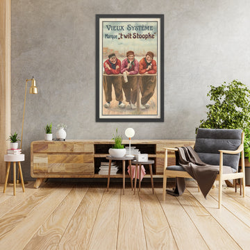 A framed image of Vieux Système ‘t Wit Stoopke Vintage Advertising Poster by J.L. Goffart, 1907