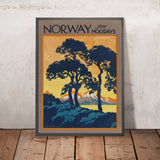 Norwegen-Reiseposter: Norway for Holidays von Freda Lingstrom, 1930 